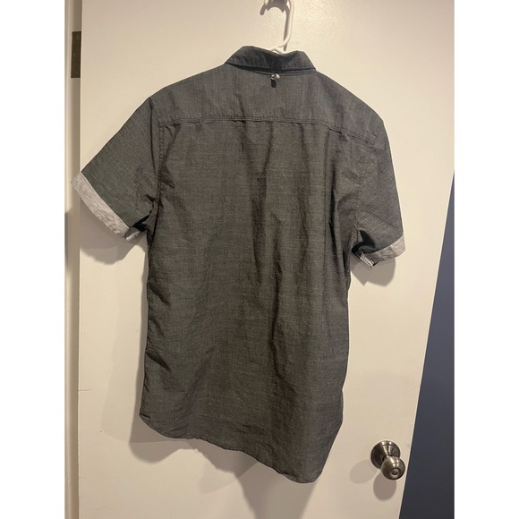 pd&c button up shirt. Slim fit. Stretch. Men’s. Large. Gray. - Picture 3 of 3